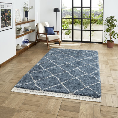 Pechler area rug Machine Woven Blue