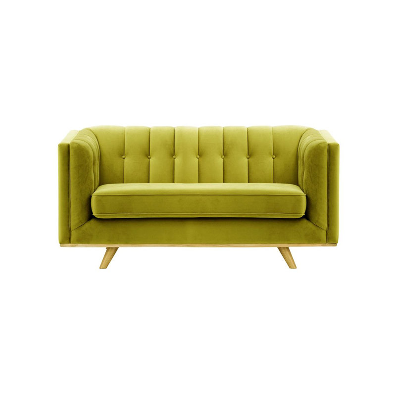Afsheen 2-Seater Velvet Sofa, 2, Green