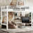 White Twin Xl Metal Loft Bed Featuring Easy Assembly Process, Guardrails, And Space - Saving Layout In Dormitory Bed, Strong Support Structure, Open Lower Space, To Climb