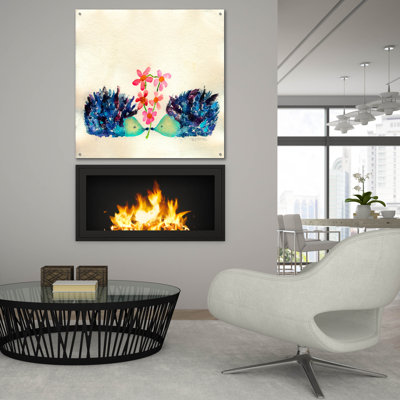 Art mural épique «Hedgehogs In Love» par Wyanne, verre acrylique, 12 po x 12 po