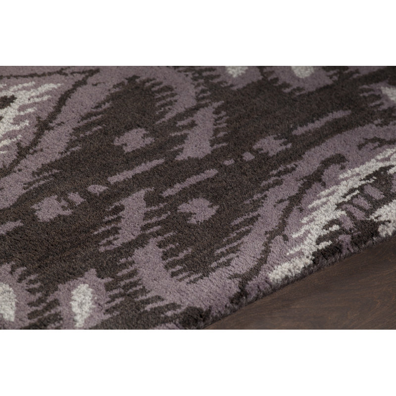 Tapis d'intérieur en laine performante, deux tapis faits main, tuftés à la main, motif floral rouille, 7 pi x 10 po