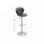 Adjustable Faux Leather Upholstered Metal Bar Stools Set with Upholstered  Back-1330928083