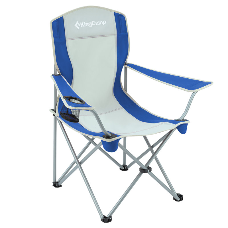 Folding Camping Chair, Blue/Gray