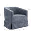 Fauteuil d'appoint rembourré et pivotant en tonneau avec structure en bois-1895560578-1896463357
