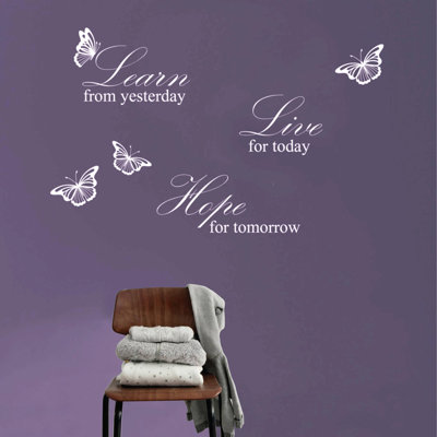 Adhésif décoratif « Live Learn Hope »