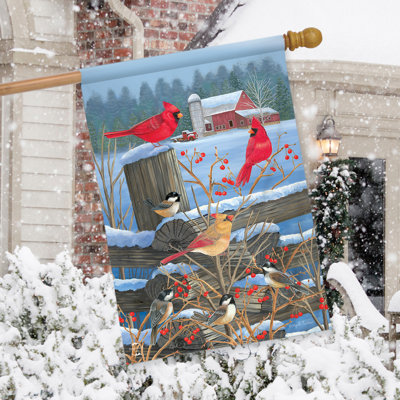 Drapeau de la maison des oiseaux de l'hiver