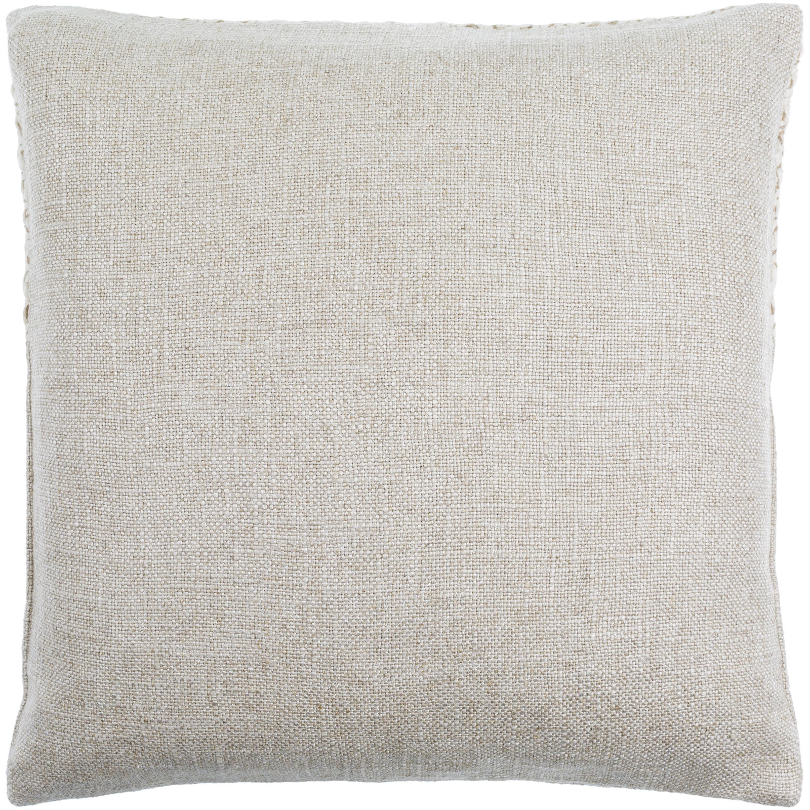 Arlington Throw Pillow, 18" x 18", Down, Cream/Beige