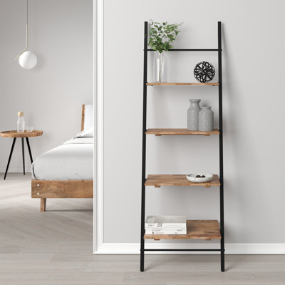 Lincoln 182cm H Iron Ladder Bookcase