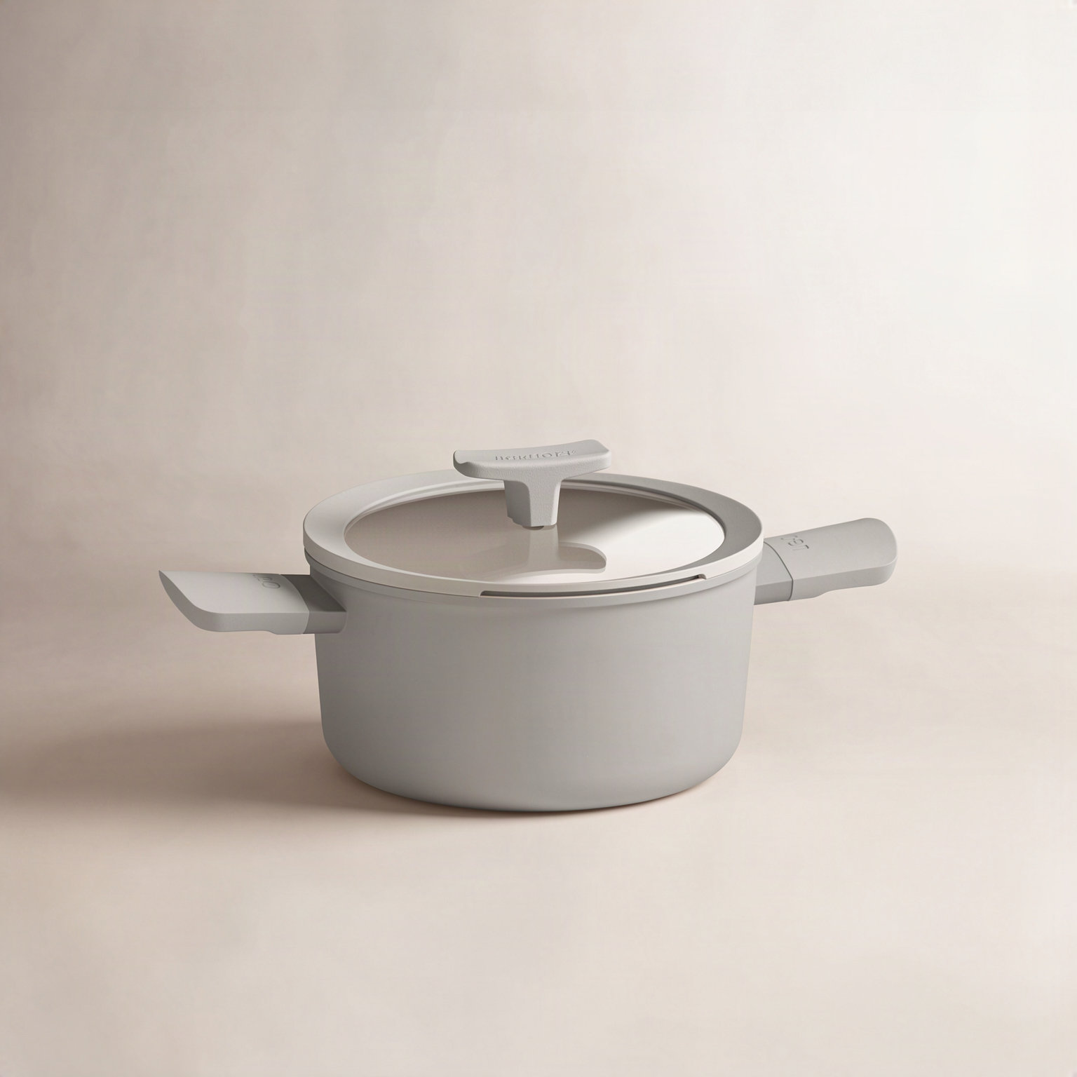 BergHOFF Balance Ceramic Non-Stick Stockpot, 3.3 qt., Gray