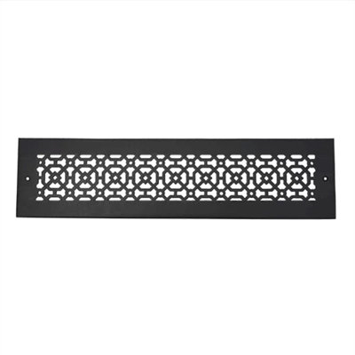 AIR RETURN 4"x20" Duct Opening | Heavy Cast Aluminum Air Grille (6"x22" Overall) | Powder Coated