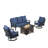 Febres 5 - Person Patio Conversation Set with Cushions-3872563