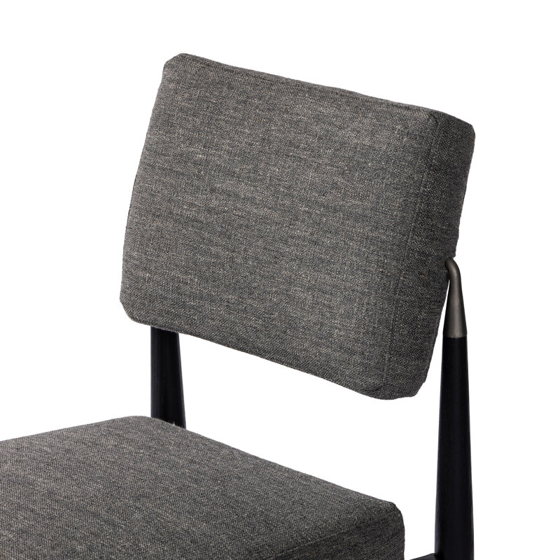Anton Upholstered Dining Chair, Gray Fabric