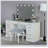 Glam Style Vanity Set With Padded Stool, 8Mm Glass Top, Storage Drawers, And LED Mirror For Luminous Bedroom Decor