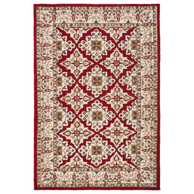 Broadcommon Hand Hooked Performance Oriental Rug