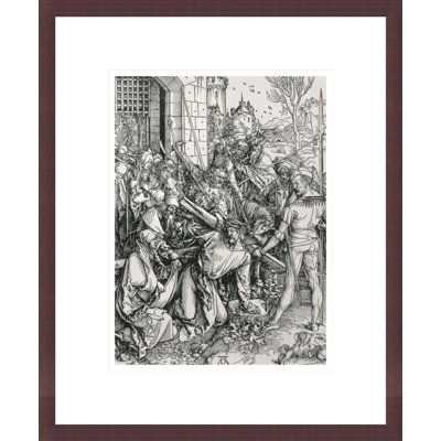 «The Bearing of the Cross» de la série «Great Passion» par Albrecht Dürer, estampe numérique encadrée