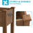 Wooden Elevated Planter With Storage Shelf, Slide Table
