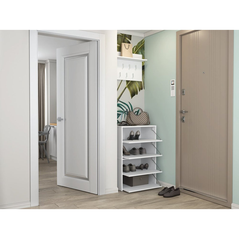 Sidwel 10 Pair Shoe Storage Cabinet, White