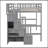 Full Size Loft Bed With Desk, Storage Shelves And Staircase,Grey-339357394
