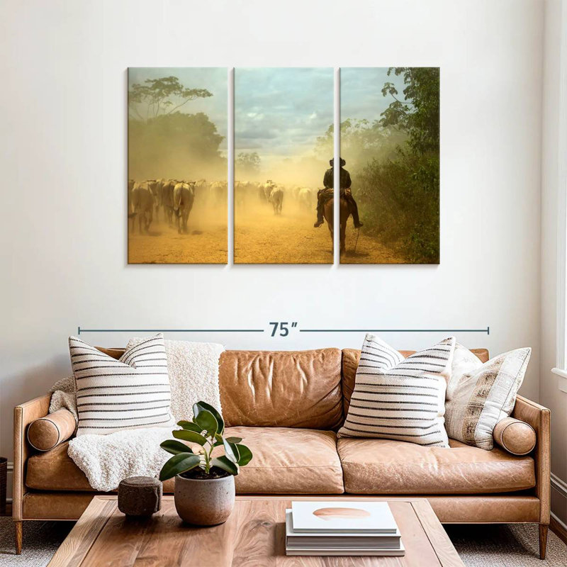 Mehar Cowboy Cattle Drive, 36" H x 57" W
