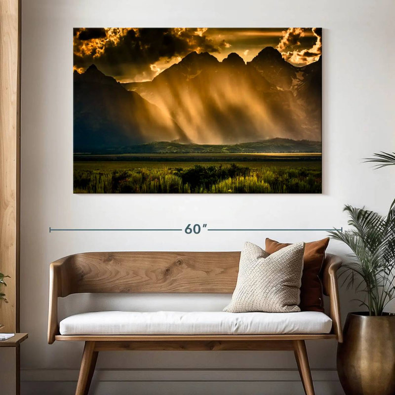 Alvord Stormy Grand Tetons, H 34 po x l 51 po