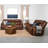 Upholstered Padded Arm Sofa Dark Brown
