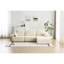3 places, animal de compagnie modulaire en velours côtelé beige, personnalisable, sans assemblage, combinaison personnalisable pour chambre d'amis, idéal pour le yoga-1137650371