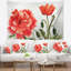 Tapisserie de coquelicots rouges aquarelle abstraite-28482934