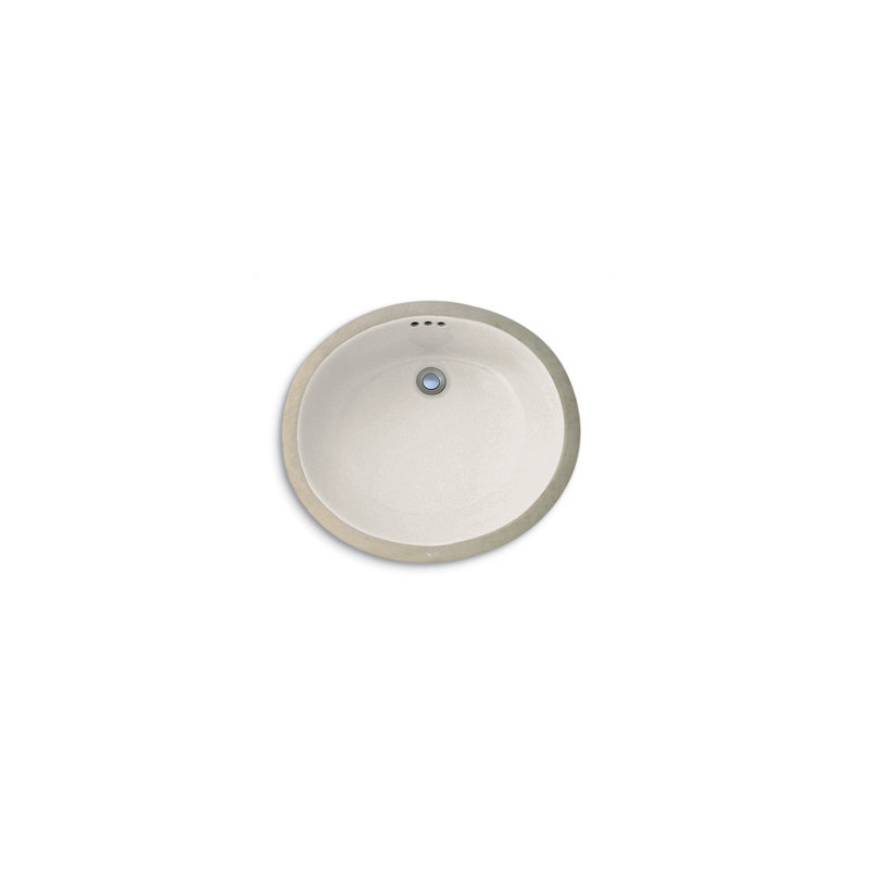 Lavabo de salle de bain ovale encastré en métal sur mesure, Biscuit Porcelaine