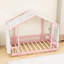 Lit plateforme en bois avec baldaquin en tissu transparent et guirlande lumineuse-1415078476-1415081395