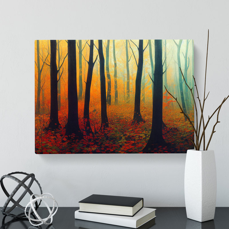 Hopeful Autumn Forest - Wrapped Canvas, 50cm H x 76cm W x 3cm D