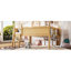 Lits avec rangement, lit mezzanine en bois aggloméré, maison pour enfants rustique moderne