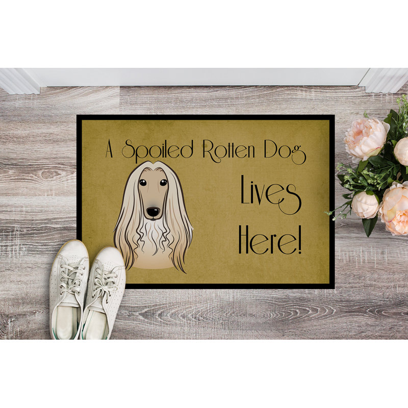 Tapis d’extérieur antidérapant pour chien non-antidérapant afghan hound, Rectangle 2 pi x 3 pi