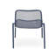 Paire de chaises empilables, finition fer bleu marine mat, détails fabriqués à la main, 26 po x 22,38 po 26 po, siège 18 po, collection 19,5 po 12,5 po, fabrication, déployé,