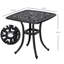 Abdulkadir Square Metal Outdoor Bar Table With Umbrella Hole , 53cm cm W 53cm cm D