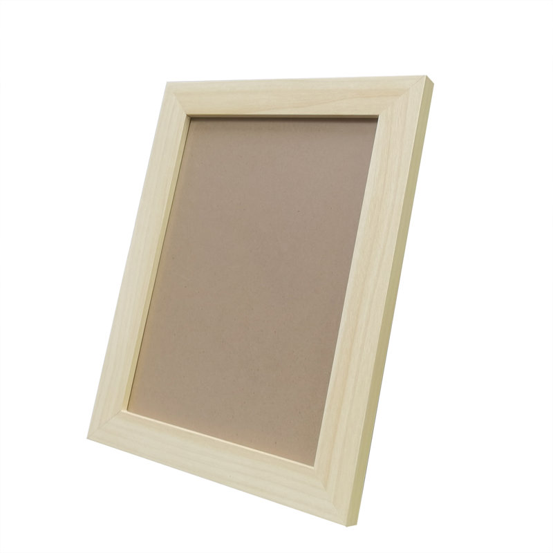 Fixturedisplays® 5" X 7" 7X5" Rectangular Photo Picture Frame 4PK Natural Photo Frame With Acrylic Lense For Tabletop Sign Holder22020-5X7