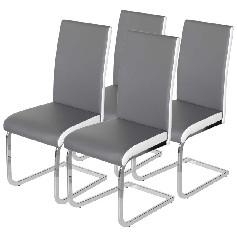 Upholstered Dining Chair, 4, Grey