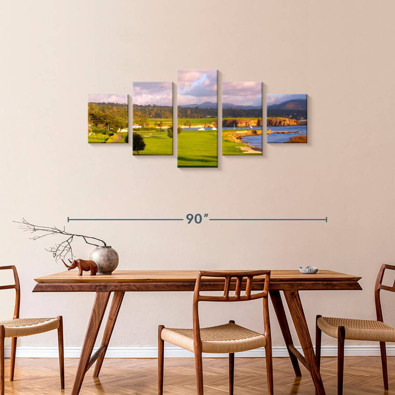 Parcours de golf Pebble Beach, H 34 po x l 74 po