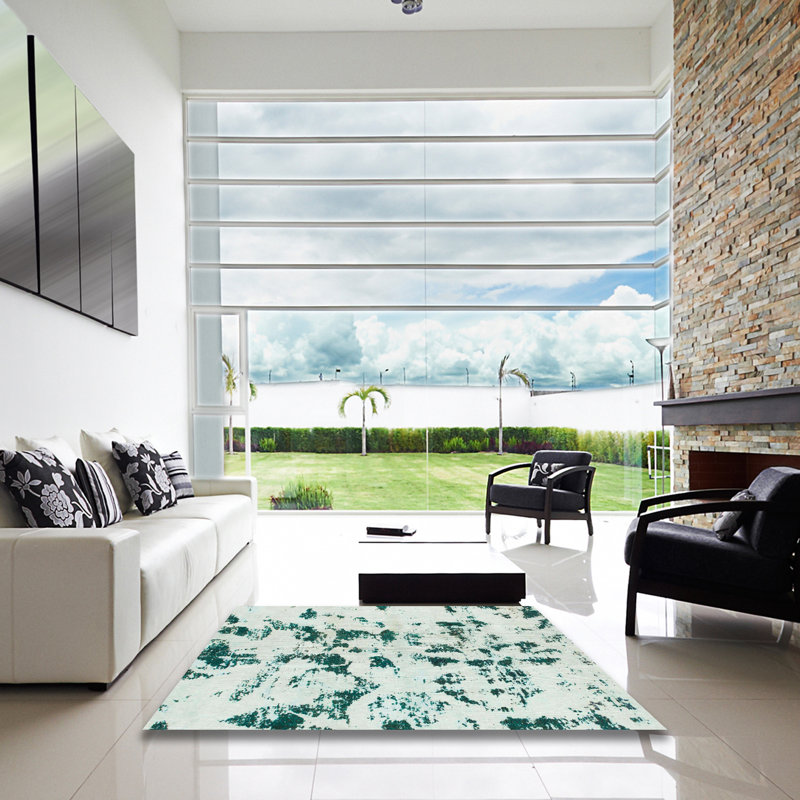 Tapis abstrait moderne 1131, Carré 5 pi