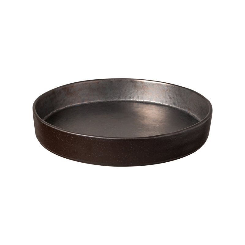 Lagoa Fine Stoneware Pasta Bowl, Metal