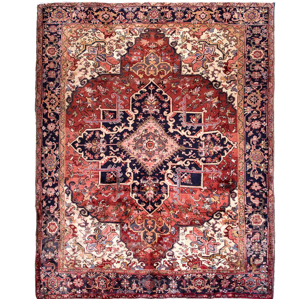 Isabelline Breonia One-of-a-Kind 8'3" x 10'8" 1970s Area Rug in Red ...