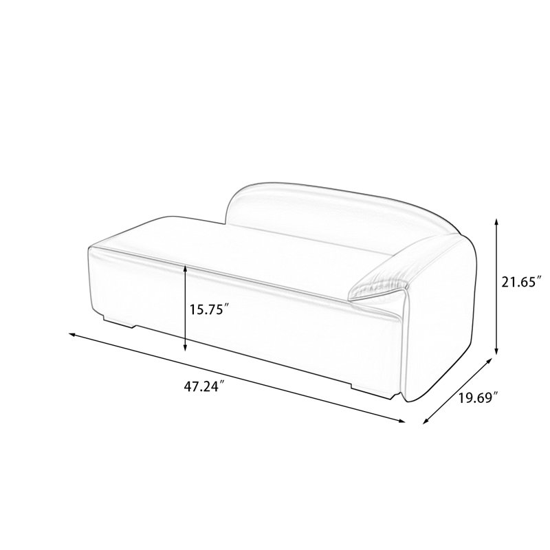 Banc avec revêtement, Gris