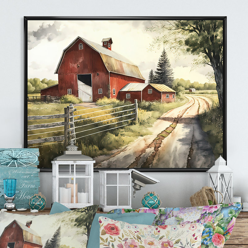 Colorful Beach House I - Art mural moderne sur toile