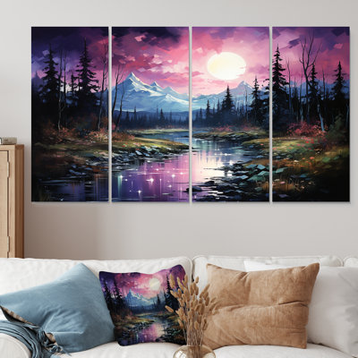 Northern Light Arctic Glow I - Northern Lights 4 Piece Wall Art