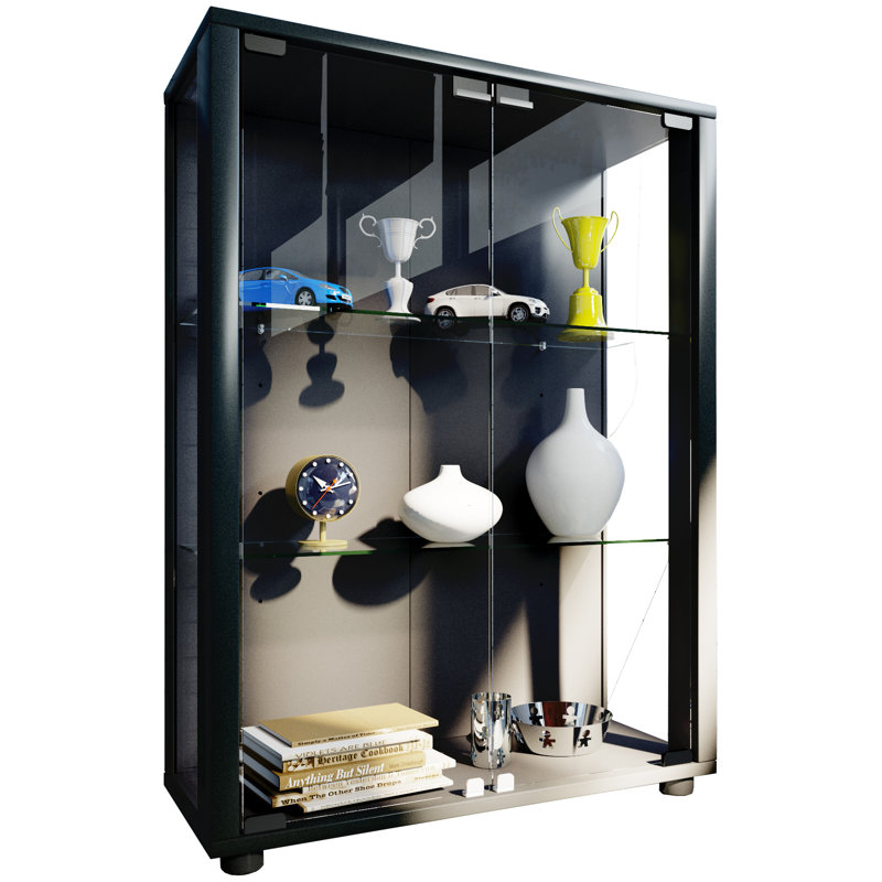 Fratessa Display Cabinet, Black, No