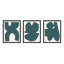 Abstract On White Set Of 3 By Michael Kempen - Framed Wall Art-554932931-554932928