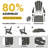  Cheryce HDPE Folding Adirondack Chair With Cup Holder-67149134