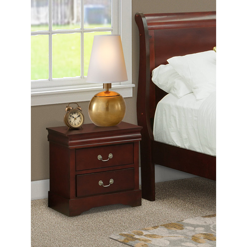 Louis Philippe Night Stand in Walnut Finish, Walnut