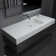 MEDUNJESS 47'' Wall Mount Bathroom Sink Solid Surface Bathroom Sink in White