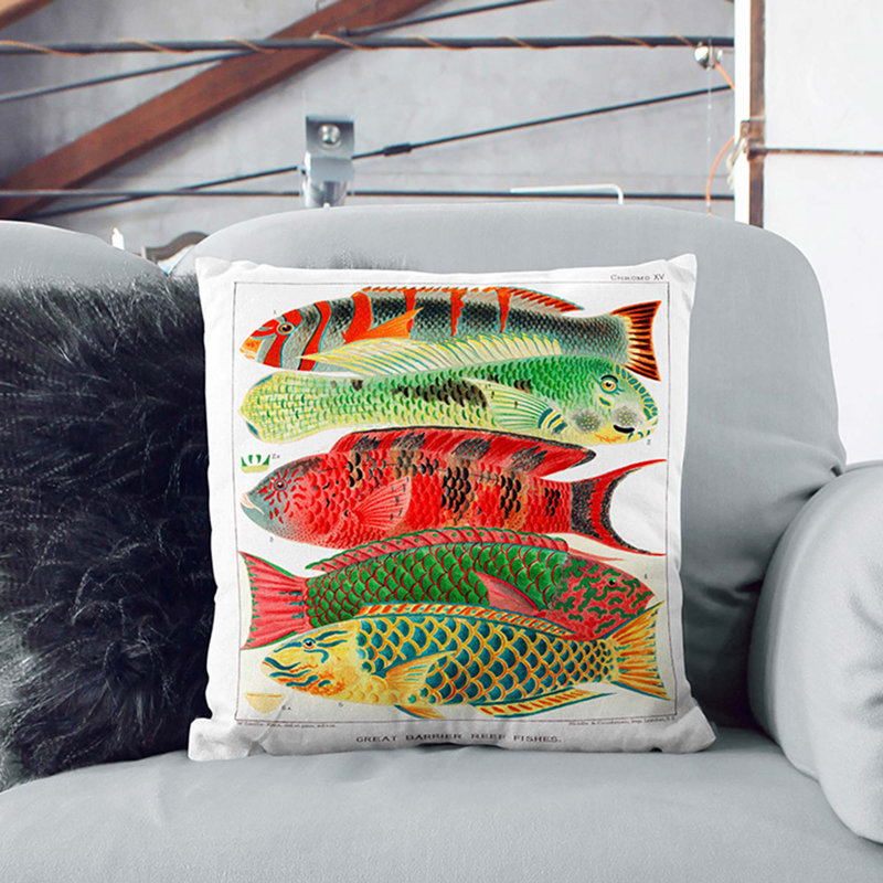 Square Throw Cushion, Black, 55cm H x 55cm W x 20cm D
