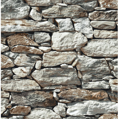 Rouleau de papier peint texturé L 33 pi x l 20,5 po Fawley Stonewall